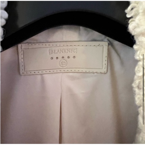 Blank NYC shearling double breasted teddy coat, ivory, size XS - Picture 7 of 10